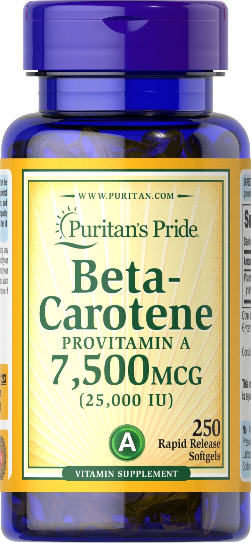 Betacaroteno 25.000 UI – Puritan's Pride