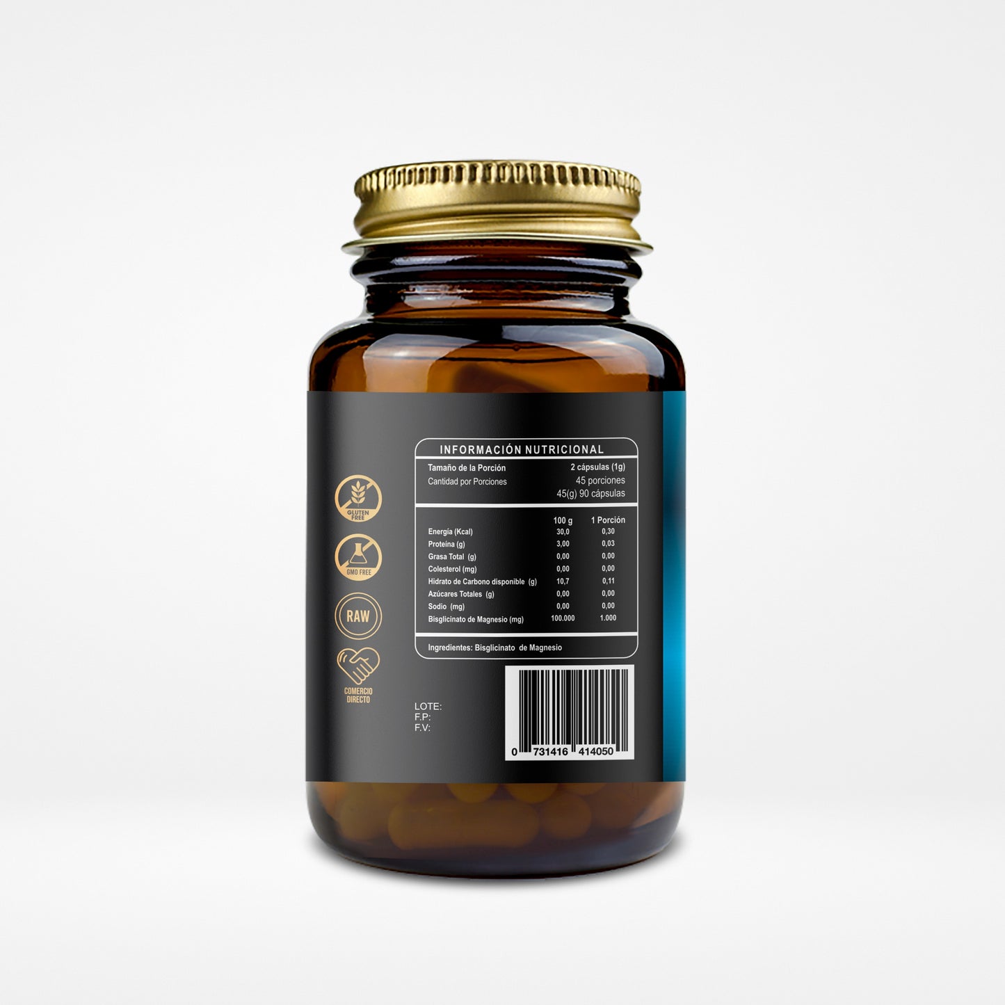 MAGNESIO BISGLICINATO: 90 Cápsulas 500mg