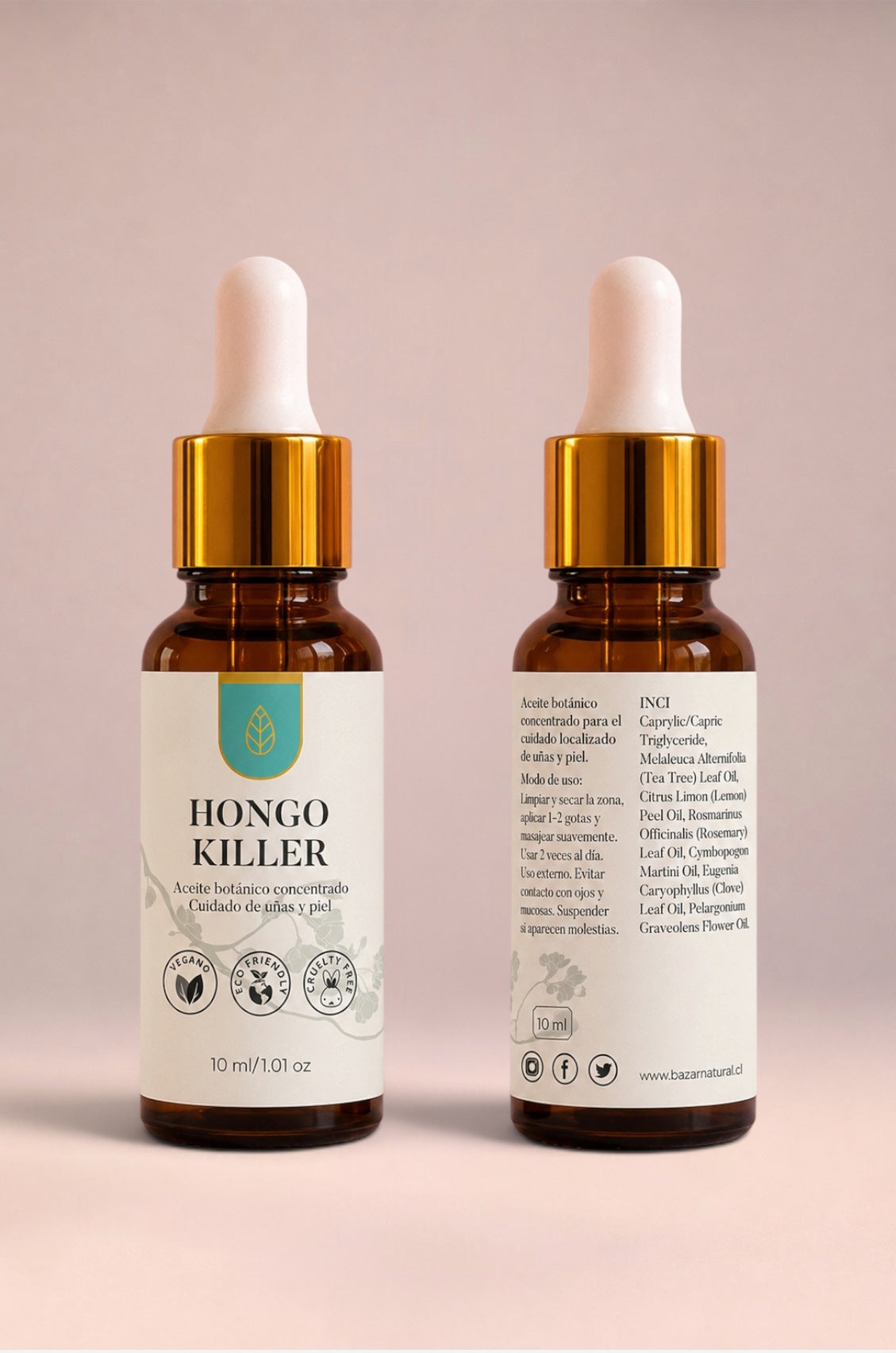 Hongo Killer - Antimicótico Natural para Uñas, Piel y Cuero Cabelludo - Illita