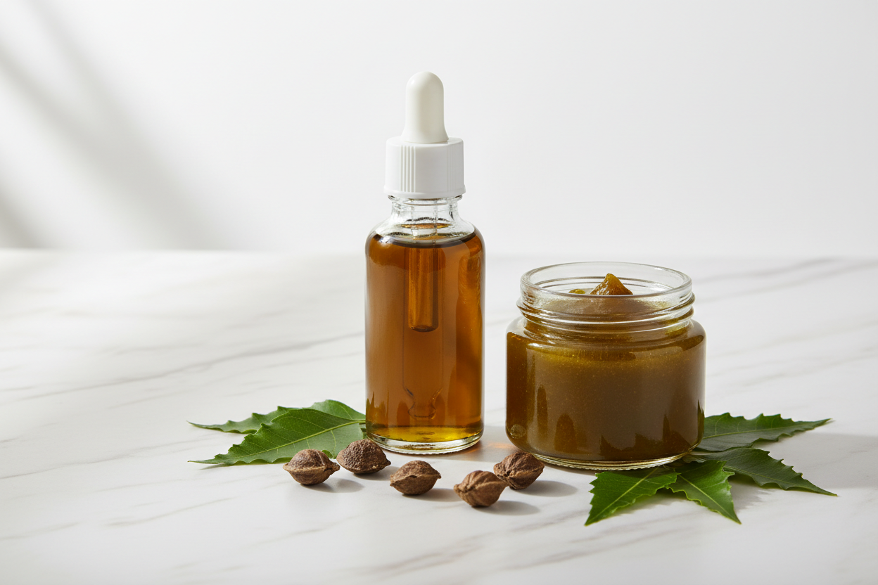 Aceite de Neem Líquido y Sólido Mismo Color