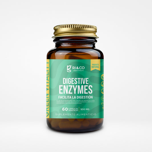Enzimas Digestivas 500mg · Betaína HCl, Papaya & Piña – 60 Cápsulas