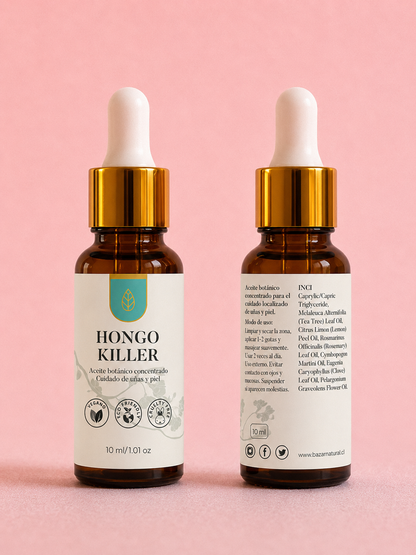 Hongo Killer - Antimicótico Natural para Uñas, Piel y Cuero Cabelludo - Illita