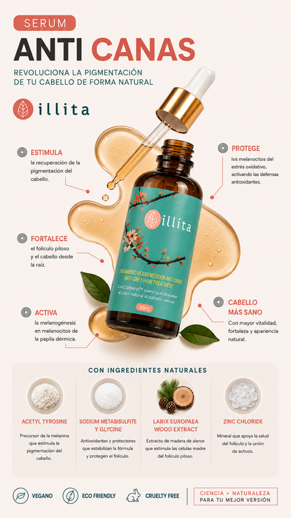 SERUM TRATAMIENTO REJUVENECEDOR ANTI-CANAS illita