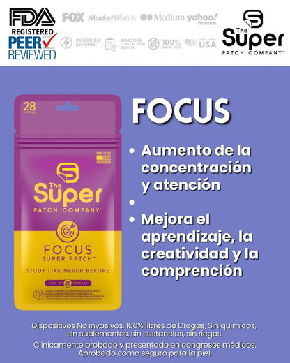 Super Patch FOCUS - Concentración, Claridad Mental y Productividad