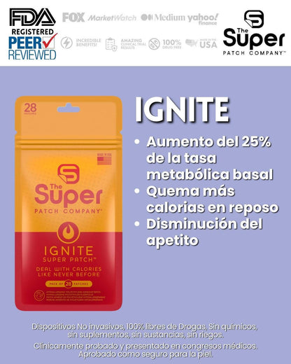 Super Patch IGNITE - Acelera Metabolismo +25% y Quema Calorías