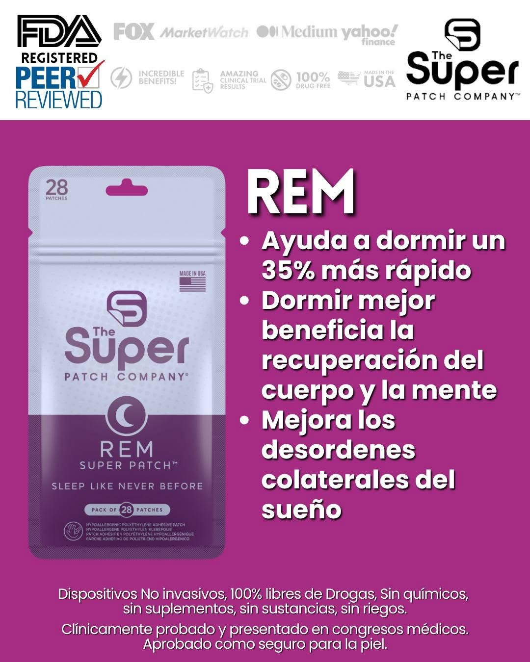 Super Patch REM - Sueño Profundo y Recuperación Nocturna