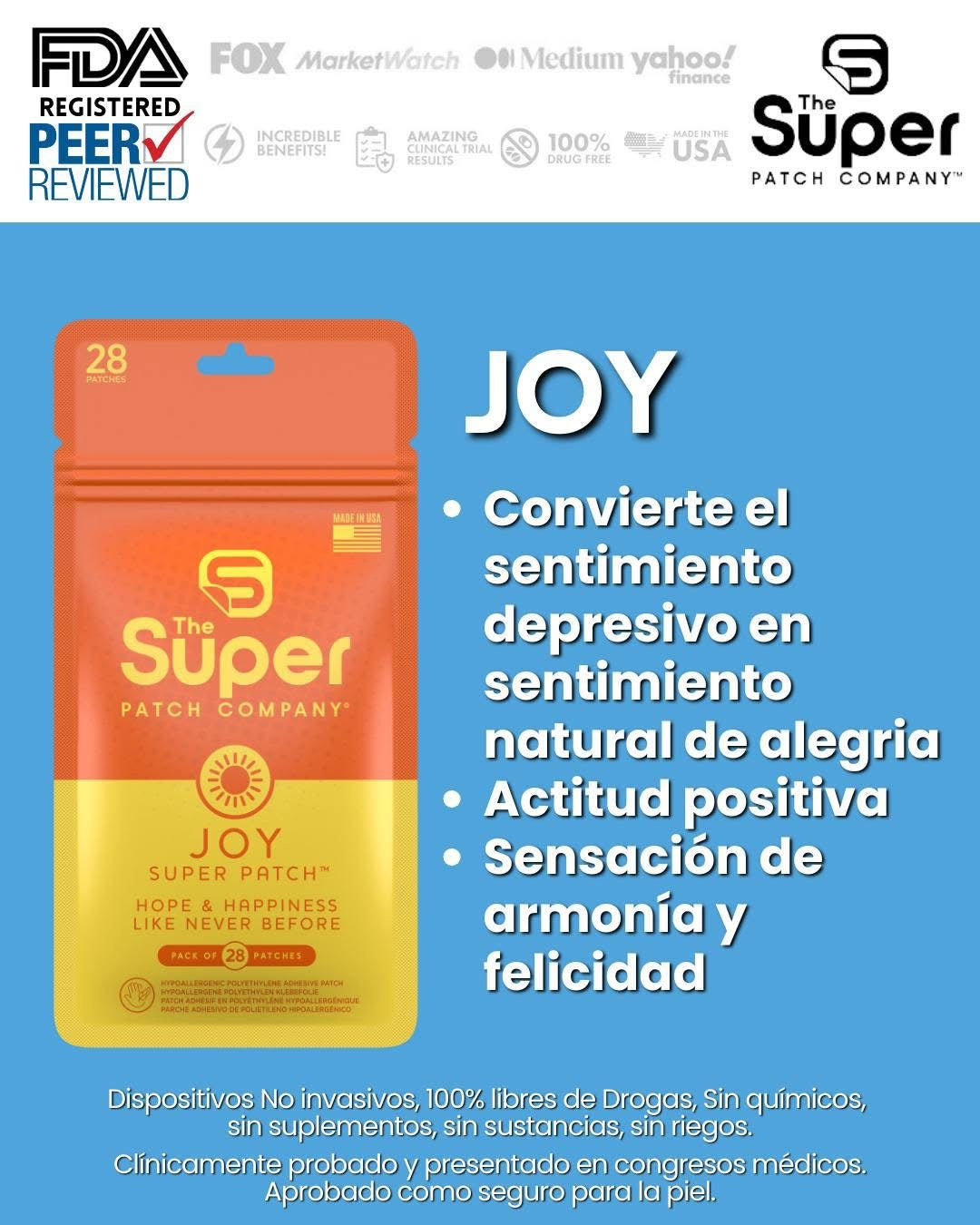 Super Patch JOY - Ánimo Positivo, Felicidad y Armonía