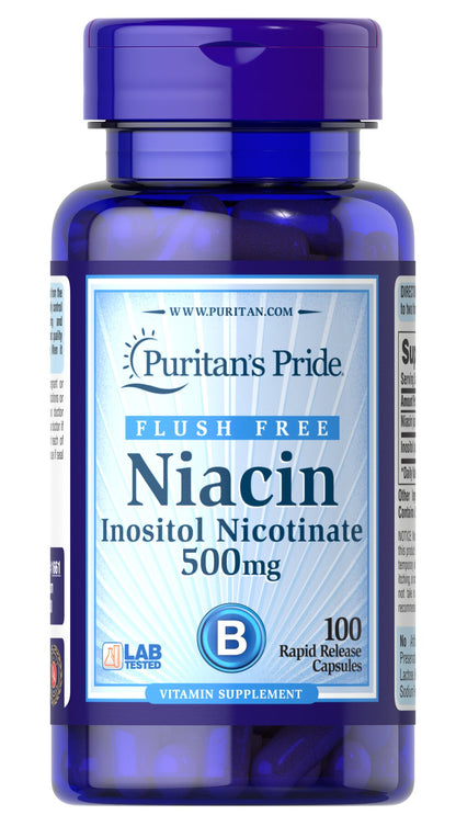 Niacin (Inositol Nicotinato) 500 mg – Puritan's Pride