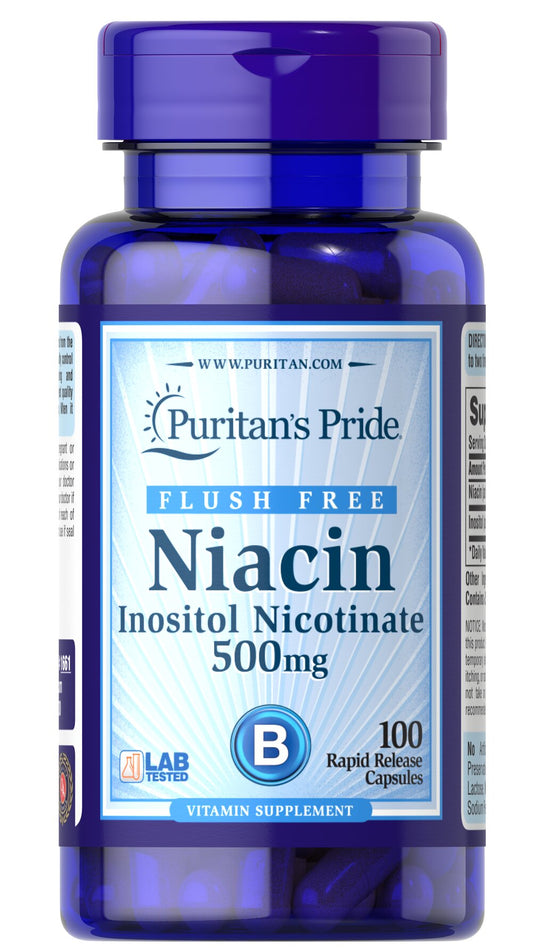 Niacin (Inositol Nicotinato) 500 mg – Puritan's Pride