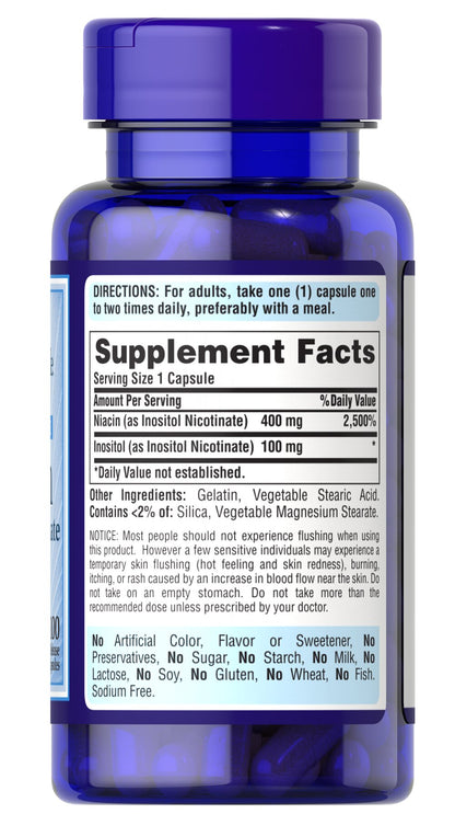 Niacin (Inositol Nicotinato) 500 mg – Puritan's Pride