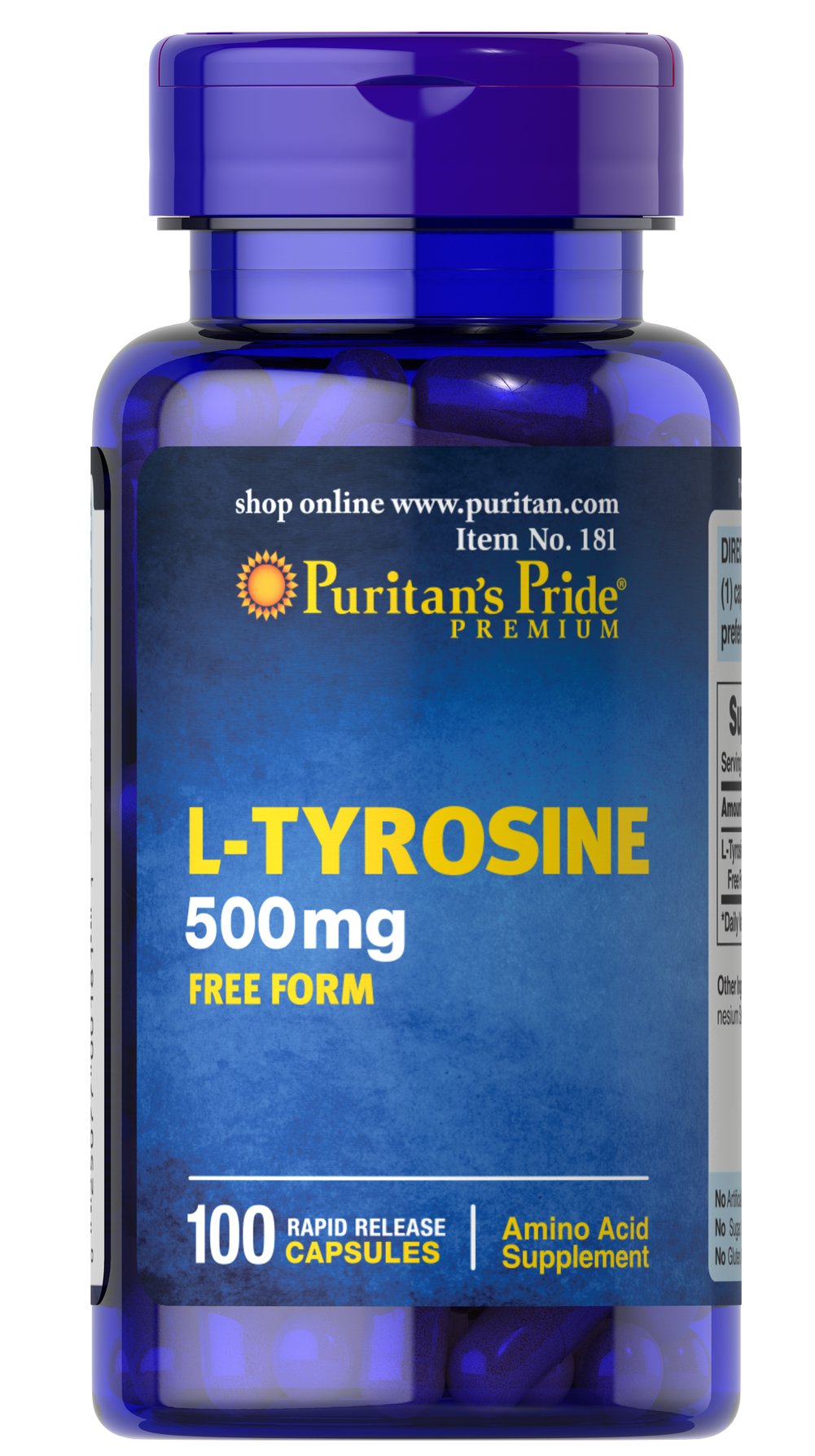 L-Tirosina 500 mg – Puritan's Pride