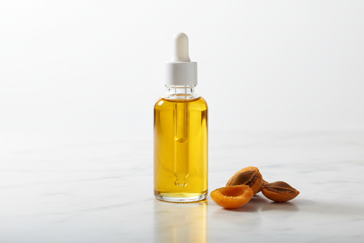 Aceite de Carozo de Damasco Amarillo Ámbar con Carozos