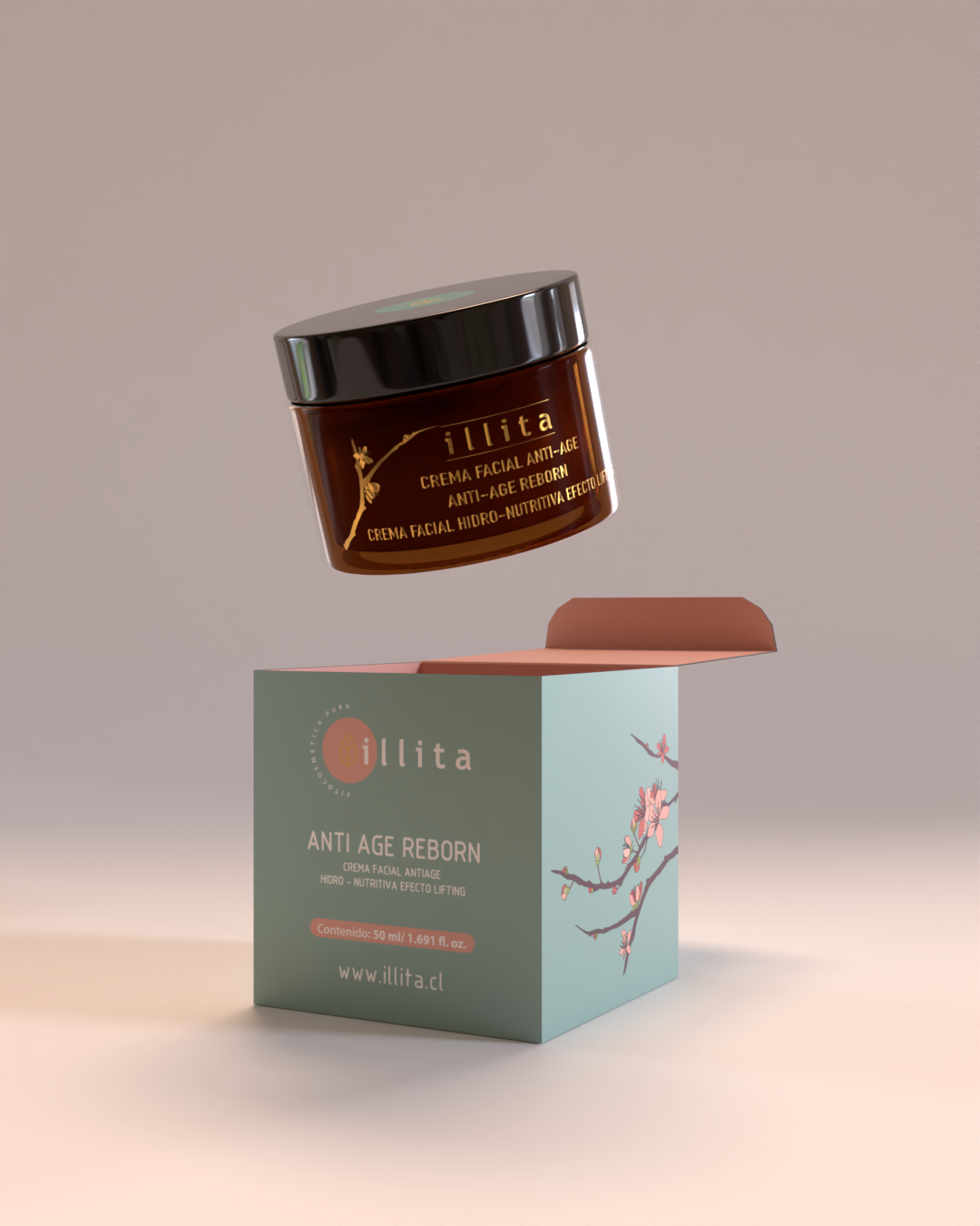CREMA FACIAL illita Hidro - Nutritiva efecto LIFTING: Anti Age Reborn®