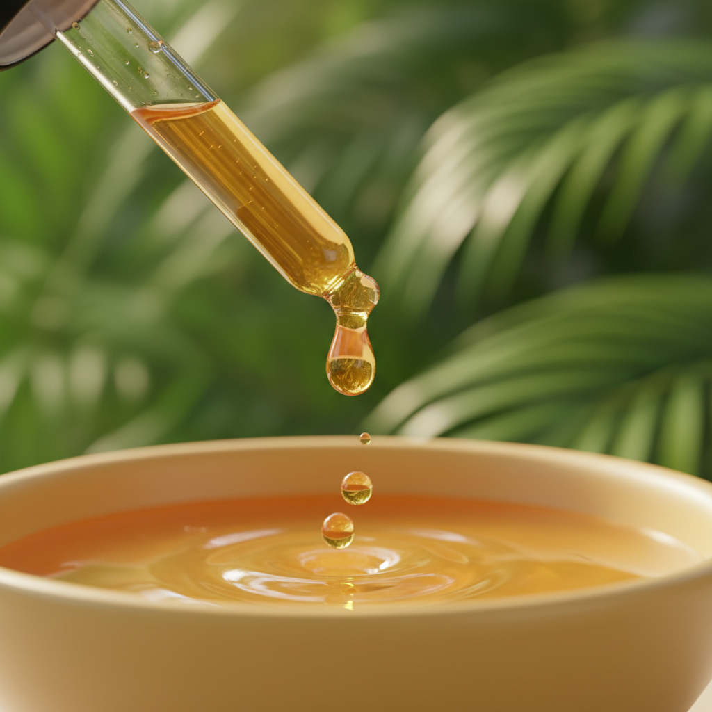 Detalle del líquido de papaya