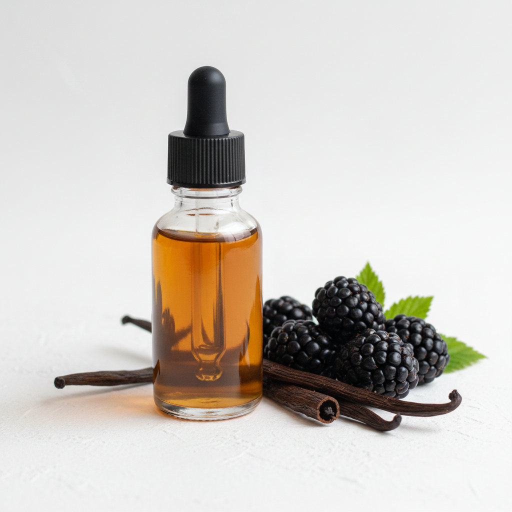 Frasco cerrado con fragancia blackberry & vanilla ámbar