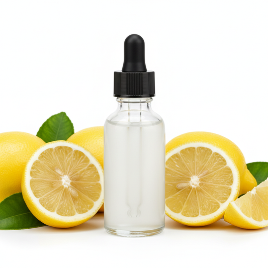 Frasco cerrado con fragancia cesta de limones