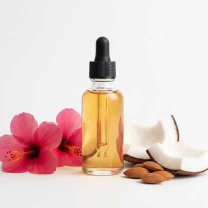 Frasco cerrado con fragancia hibiscus + coco + almendras