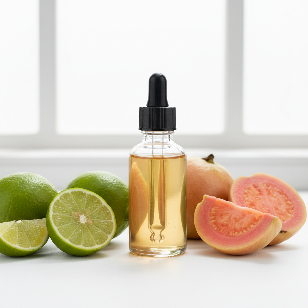 Frasco cerrado con fragancia lima guava