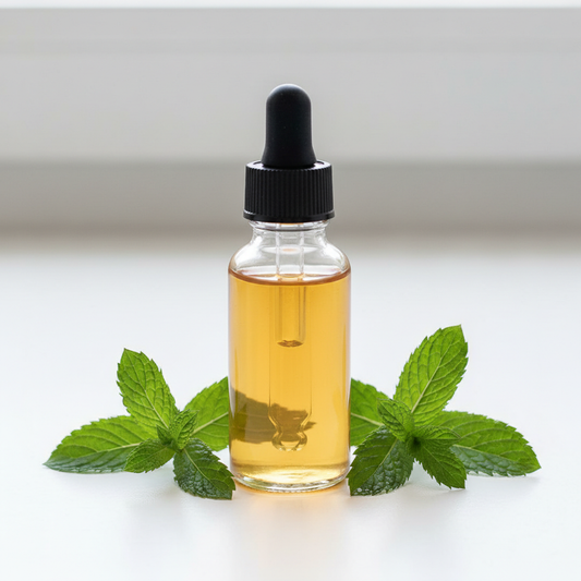 Frasco cerrado con fragancia menta piperita