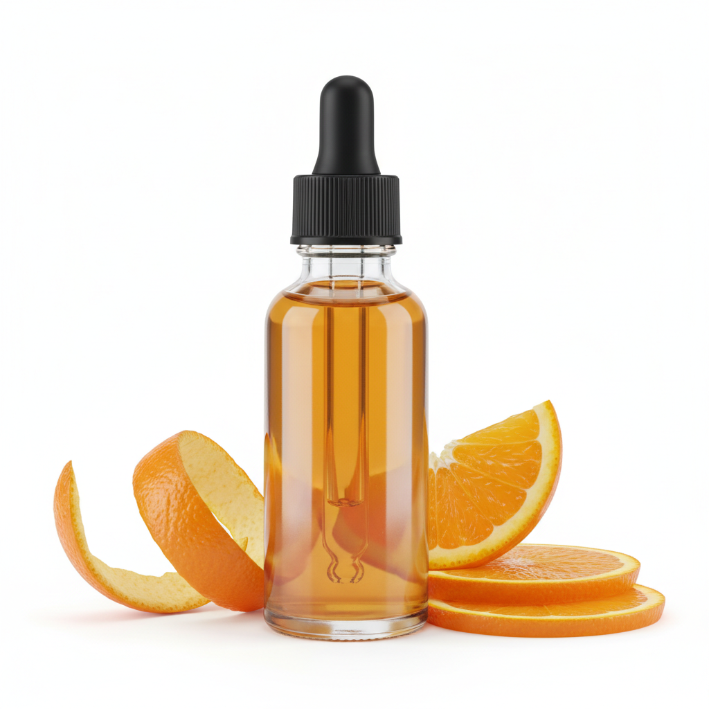 Frasco cerrado con fragancia naranja cáscara