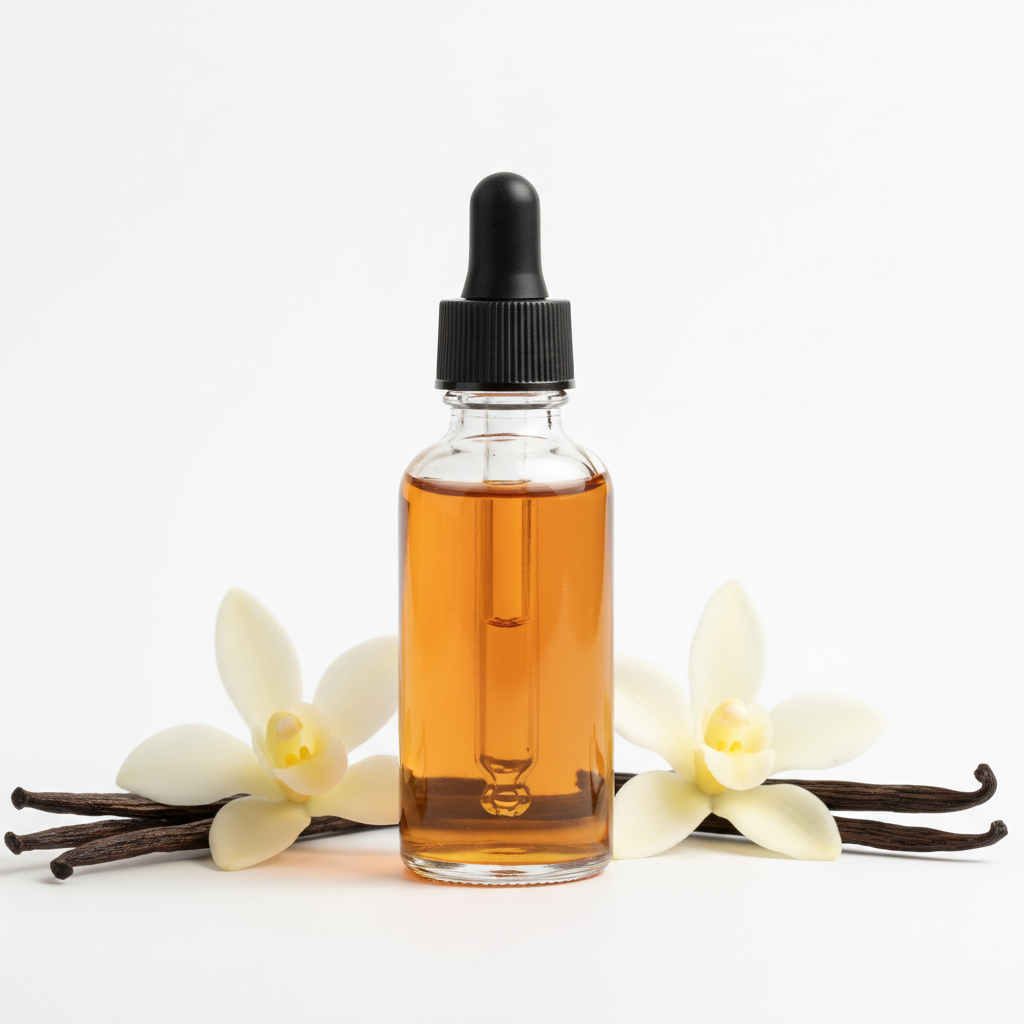 Frasco cerrado con fragancia vainilla dulce