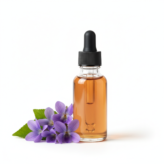 Frasco cerrado con fragancia violetas