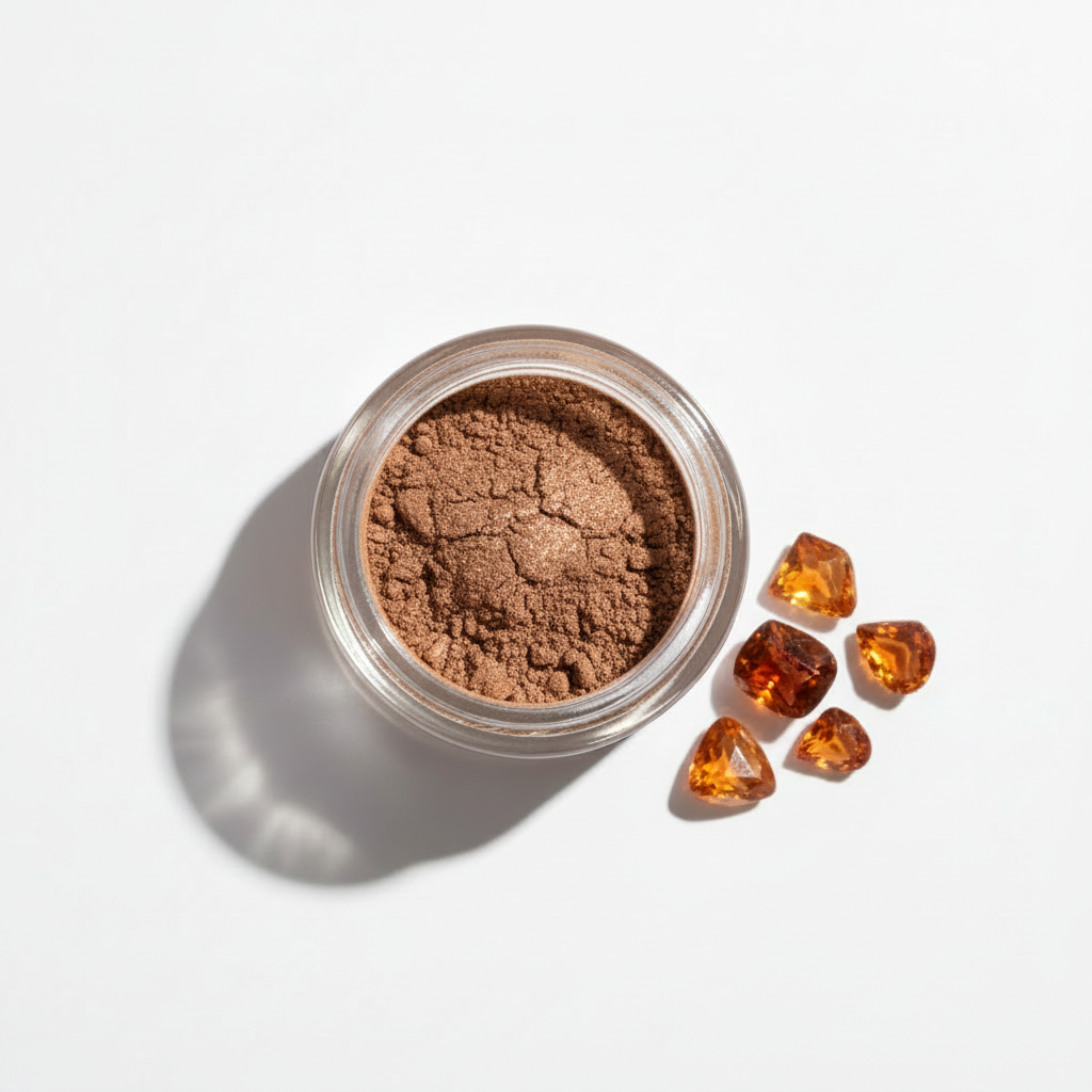 Montoncito de pigmento bronze brillante en polvo ultra fino